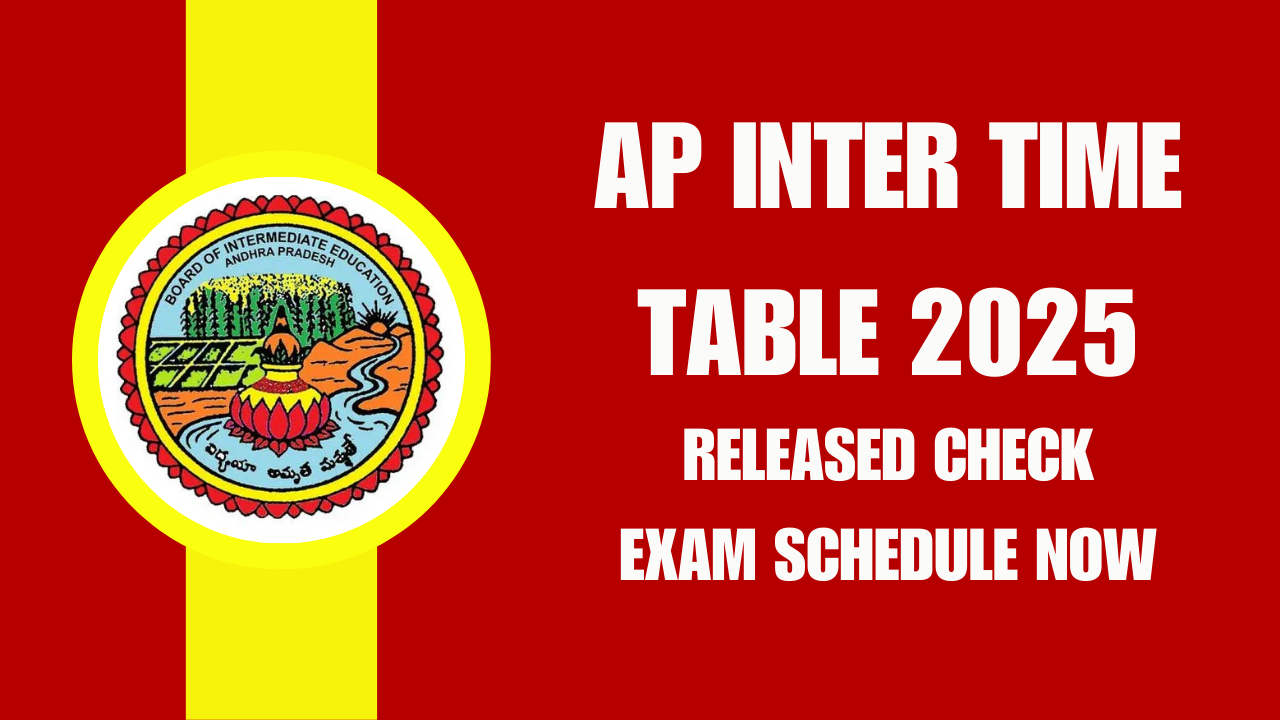 AP Inter Time Table 2025