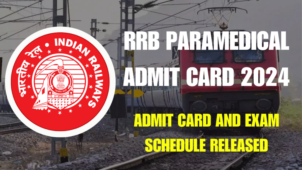 RRB Paramedical Admit Card 2024